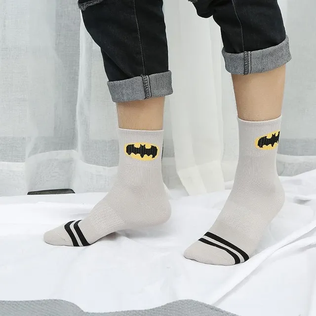 Unisex stylish socks and superhero motif