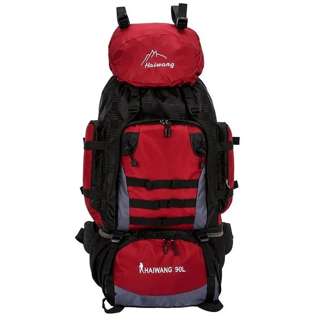 Large capacity 90L hiking backpack for men