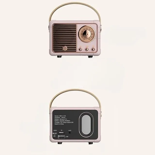 Mini retro wireless bluetooth speaker