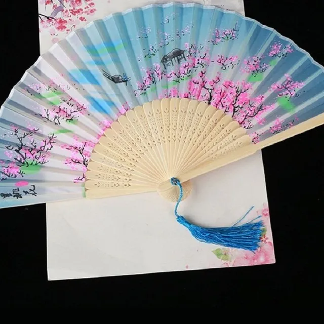 Japanese fan with floral motif