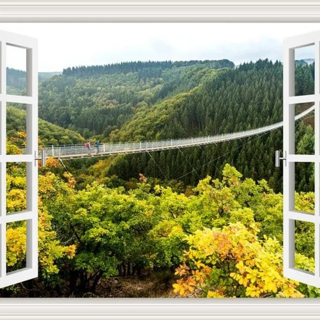 Picture on the wall 3D sticker © Window, Landscape 26 16x24inch-40x60cm