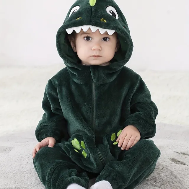 Cute Dino-Hero: Long Sleeve With Hood and Dinosaur Motive For Squirts