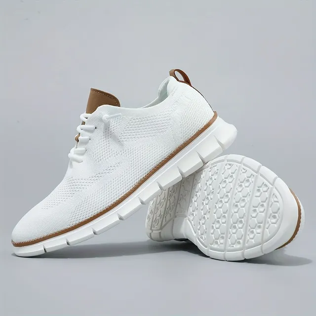 Men's mesh sneakers - Lightweight sneakers - Athletic shoes - Breathable lace-up shoes