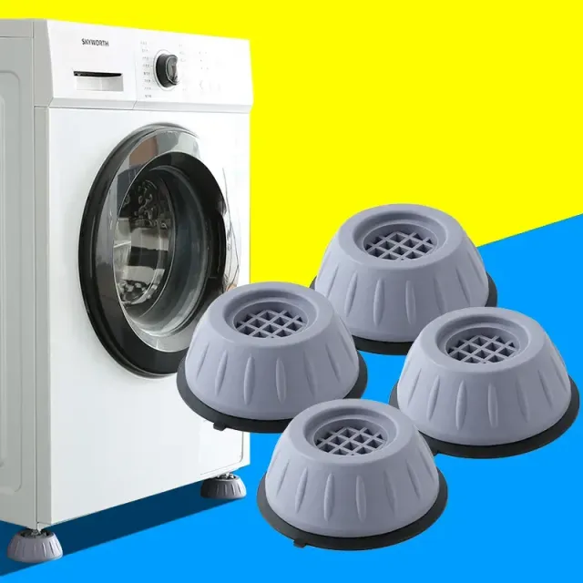 4 rubber pads against vibration and anti-slip - Vibration dampers for washing machine