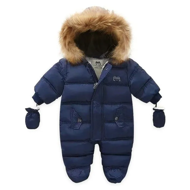 Baby Winter Jumpsuit T2555 grey 3-6 months kojenecky-zimni-overal-t2555-tmave-modra 6-9-mesicu