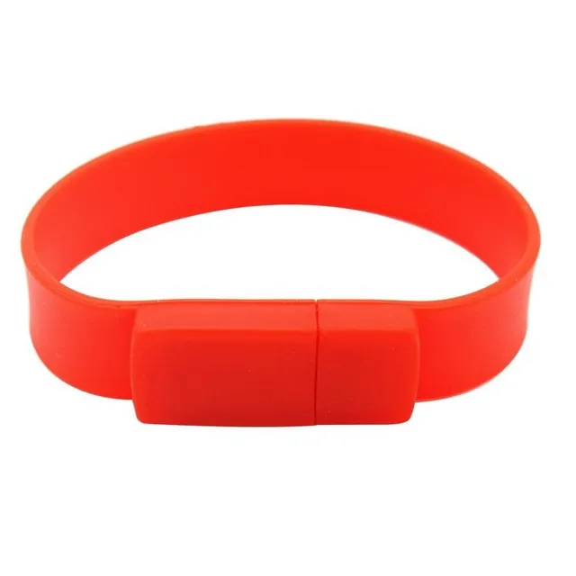 USB flash drive silicone bracelet red GB Sam cervena 2