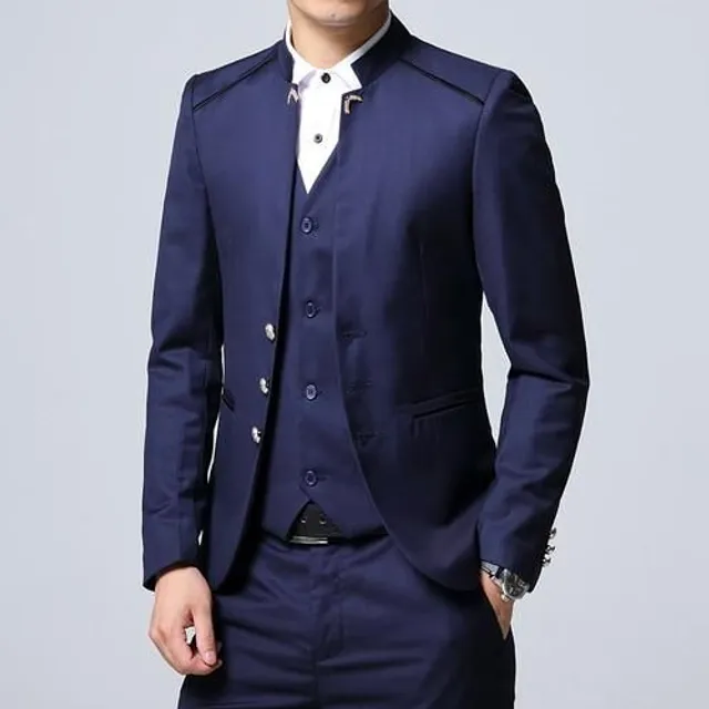 Men's slim fit suit with waistcoat