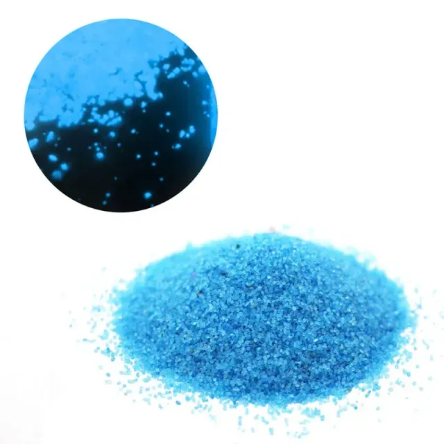 Bag of luminescent sand with colorful fluorescent powder, which shines in the dark - suitable for decoration such as jars
