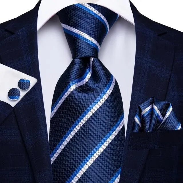 Luksusowy jedwabny krawat męski sn-3186