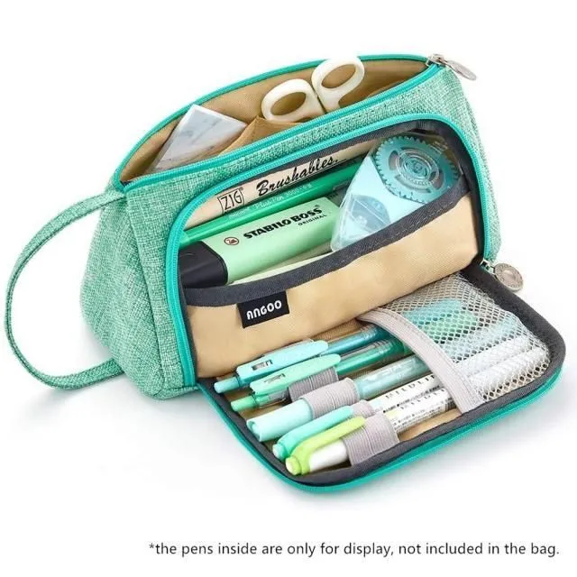 Coloured pencil case mint-green