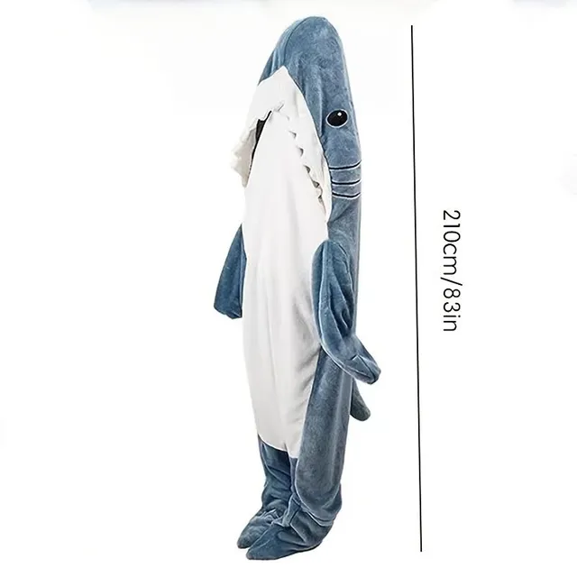 Cute Shark Blanket, Super Soft Flanel Warm Sleeping Bag, For Outdoor Camping