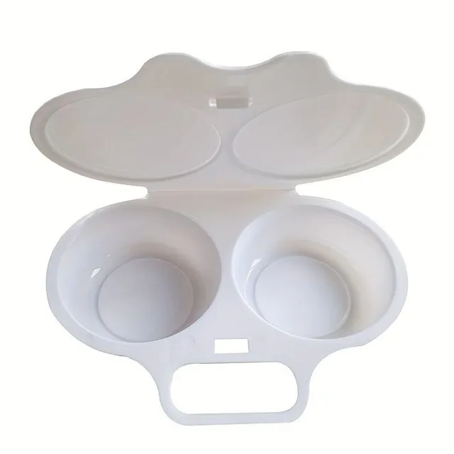 Microwave egg poacher - round plastic omelet tool