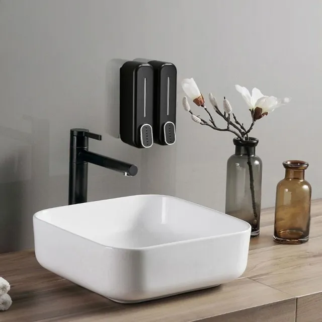 Wall-mounted soap dispenser in elegant design