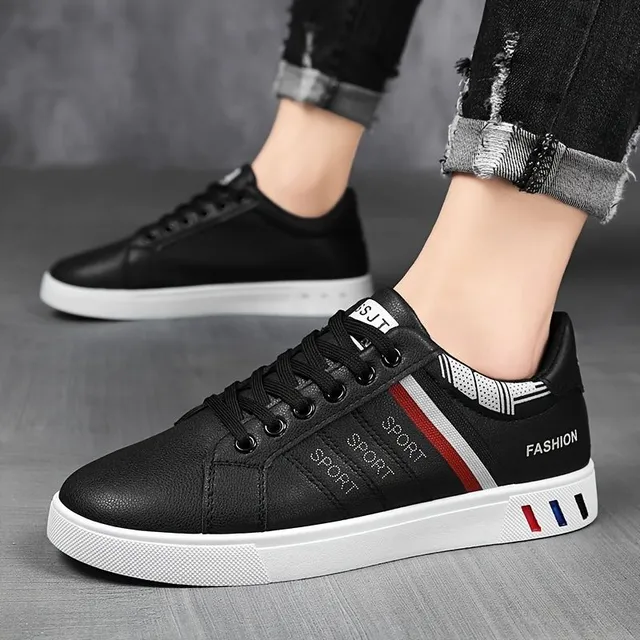 Male stylish low skateboard sneakers for outdoor activities