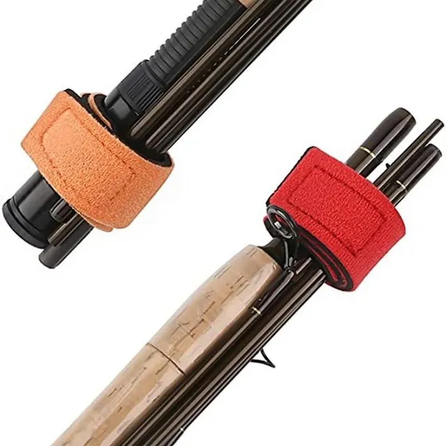 Flexible Velcro straps for fishing rods