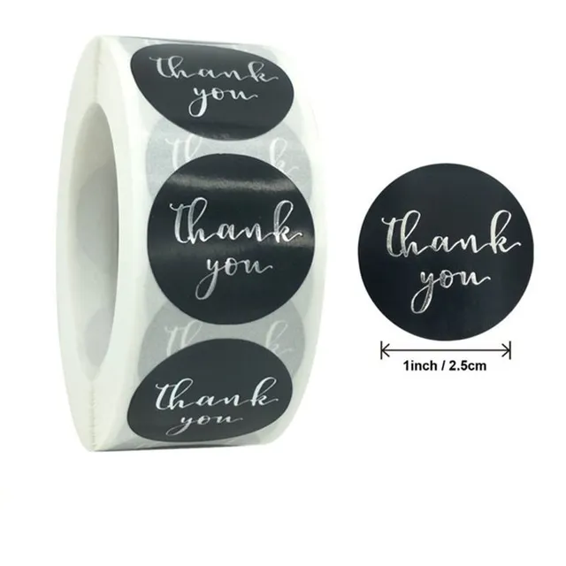 Etichete autocolante rotunde de mulțumire drăguțe pentru ambalarea cadourilor de la magazinul Agni