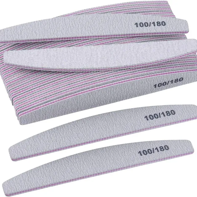 10 pcs double nail file with abrasive paper 100/180 - nail art aids