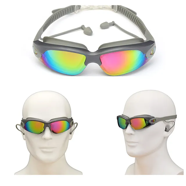 Štýlové plavecké okuliare s upchávkami do uší + nosovej svorka