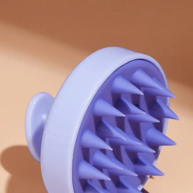 Massage and exfoliating silicone hairbrush - care for healthy and shiny hair