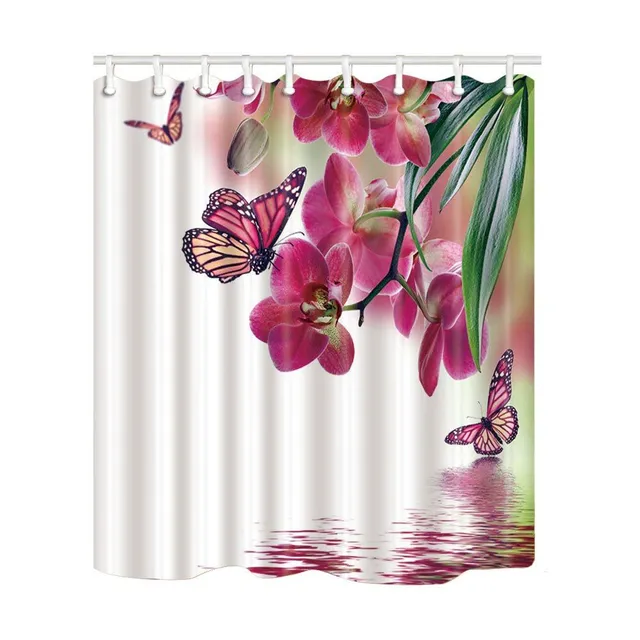 Shower curtain pattern butterflies