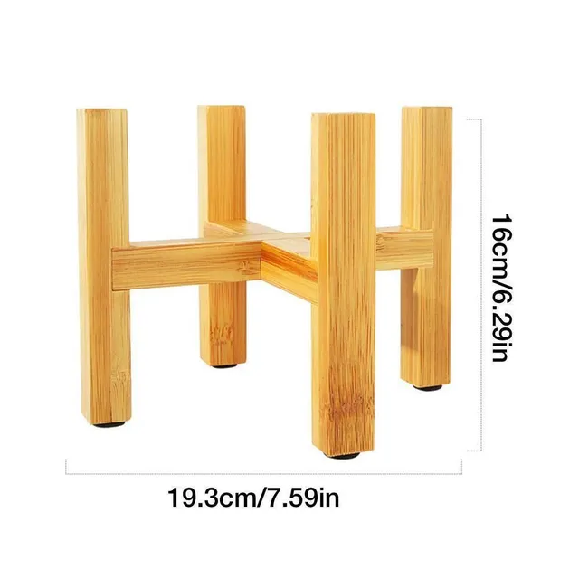 Oryginalny bambusowy drewniany stojak na rośliny