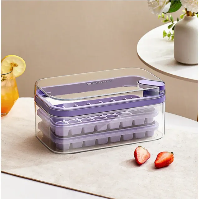 64 box ice maker with one button and storage box