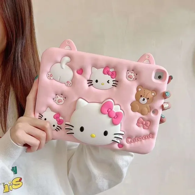 Pink Case On Tablet Sanrio Hello Kitty