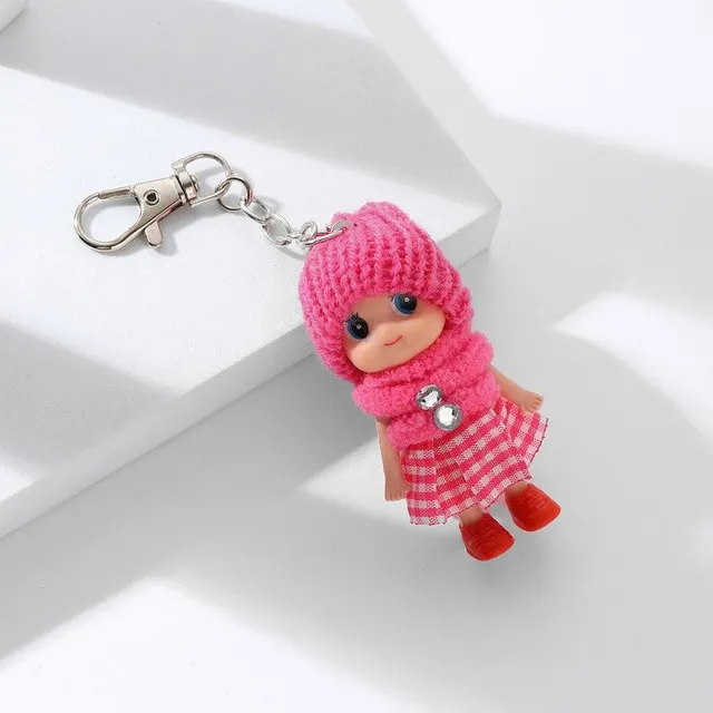 Pendant - Doll with knitted hat