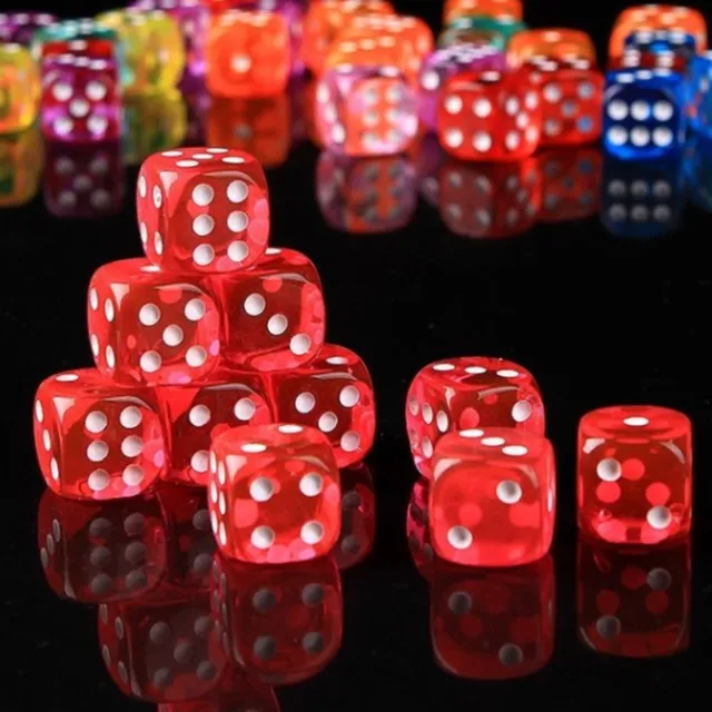 Colourful dice 10 pcs