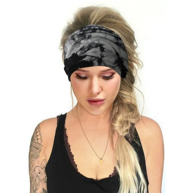 Women's wide fabric multicoloured headband 31