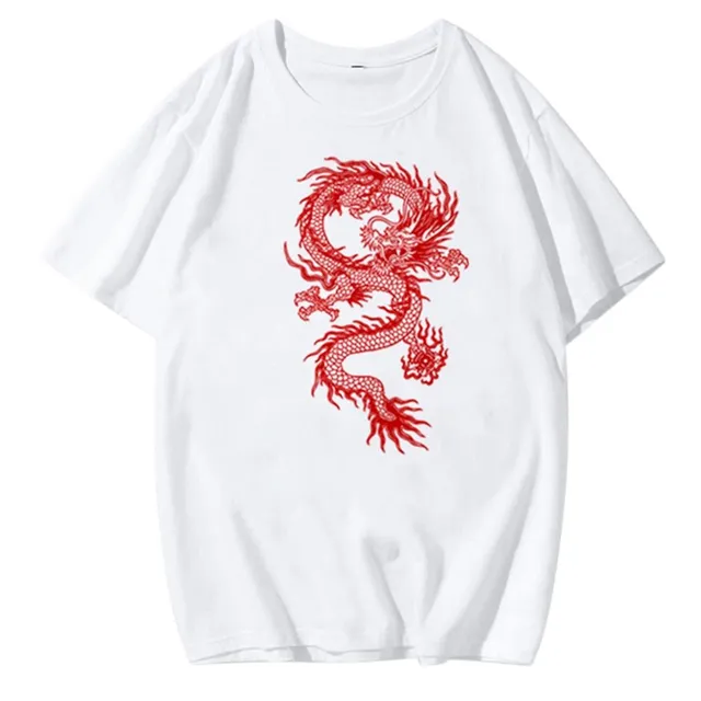 T-shirt stylé pour femme avec imprimé Dragon