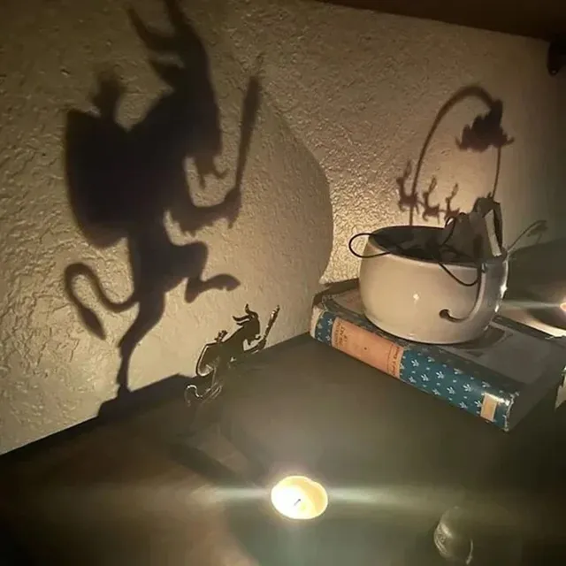 Creative Projection Gyertya halloween hangulatát vetítés az árnyék ijesztő gyertyák