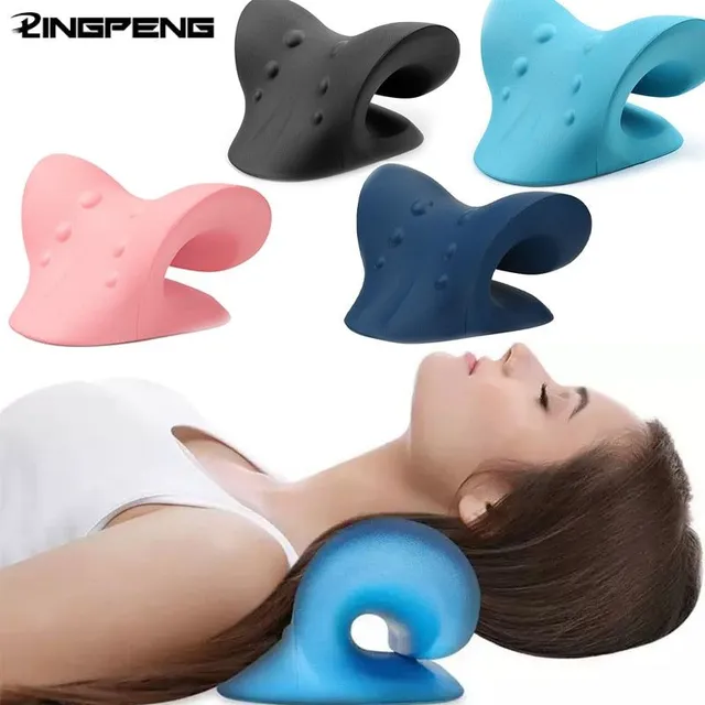 Cervical Shoulder Stretcher Relaxer Cervical Chiropractic Traction Device Pillow for Pain Relief Cervical Spine Relaxment Gift