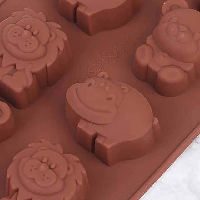 Silicon form for animals - hippo, lion, bear (chocolate, soap, cake)