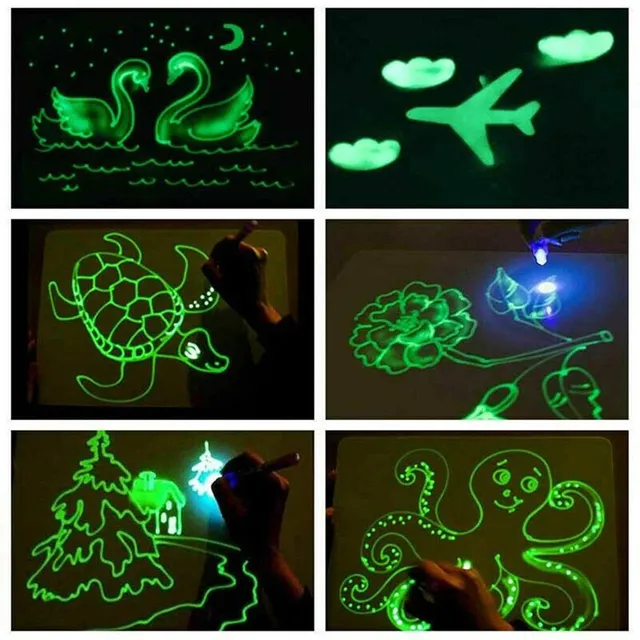 Tablet Graffiti 1pc A4 A3 Led Luminous Magic Raw with Fun on Light
