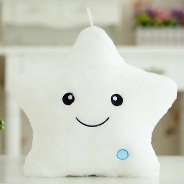 LED light-up plush cushion in the shape of a star - 5 colours