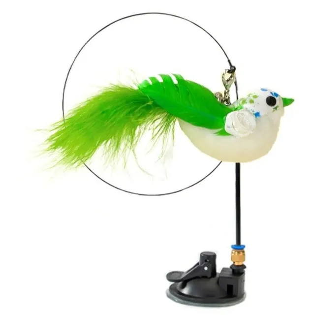 Interactive toy for cats with feathers