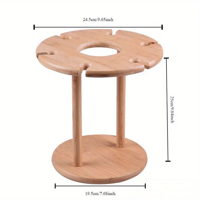 1 pc Table wine holder and stand for bamboo glasses - creative wine holder in European style