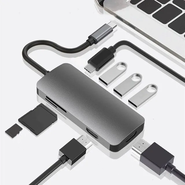 Hub USB-C 8 în 1