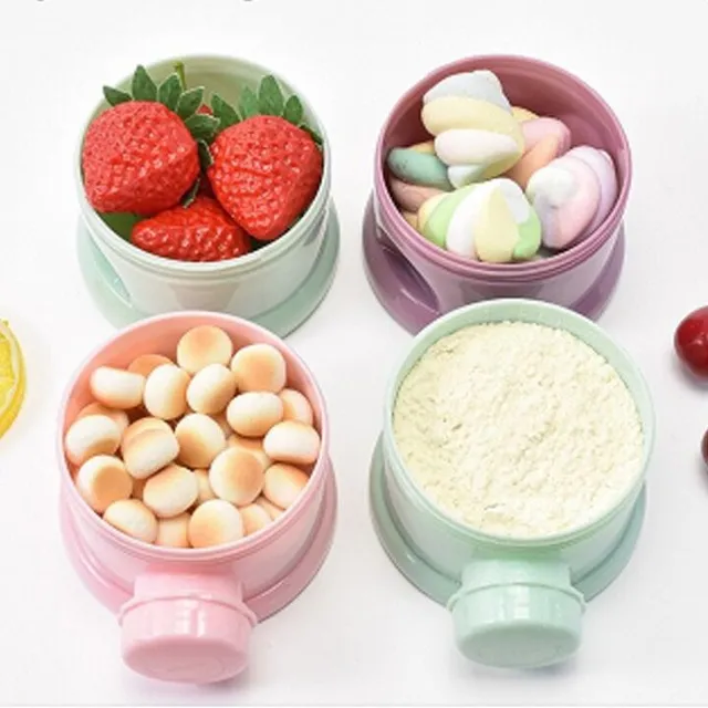 Practical large capacity milk powder box for infants in fine colours