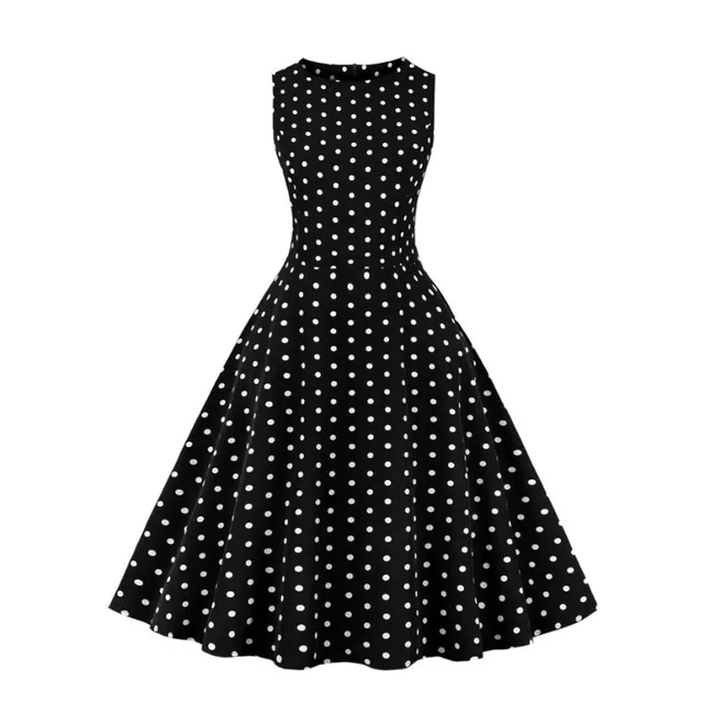 Women's retro summer dress with polka dots