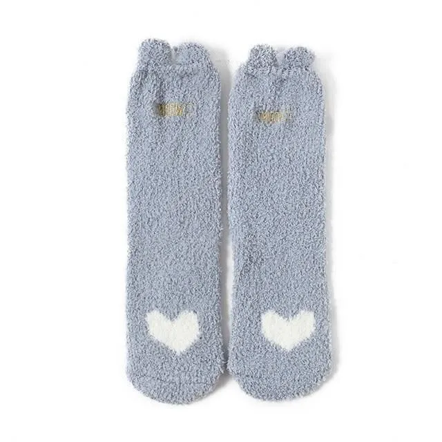 Warm socks in the shape of a paw