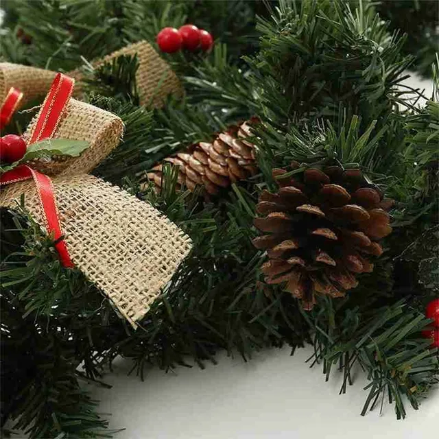 Christmas garland with pine needles