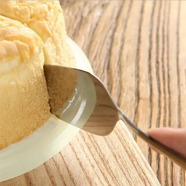 Couteau à gâteau en acier inoxydable - spatule à gâteaux et pizzas, couteau à desserts de mariage, couteau en métal avec lame dentelée