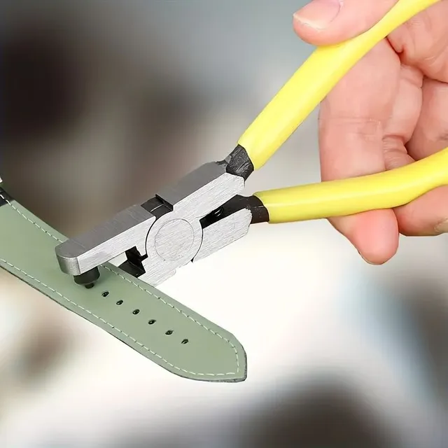 High precision punching pliers with 2mm holes for watches, tapes, shoelaces and sandals - durable carbon steel tool