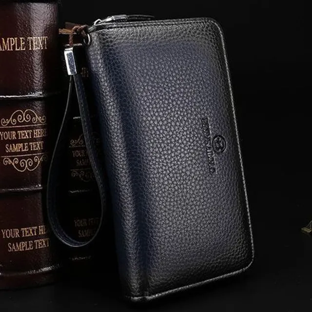 Luxury men's wallet with phone compartment