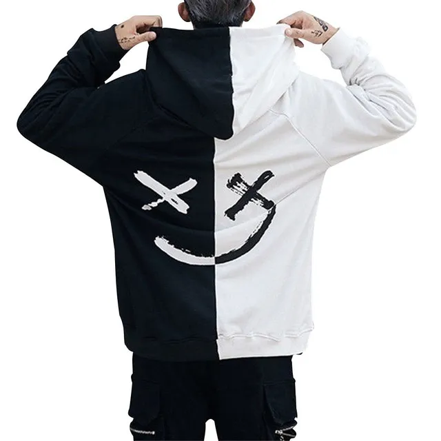 Unisex stylish hoodie Smile white 3xl