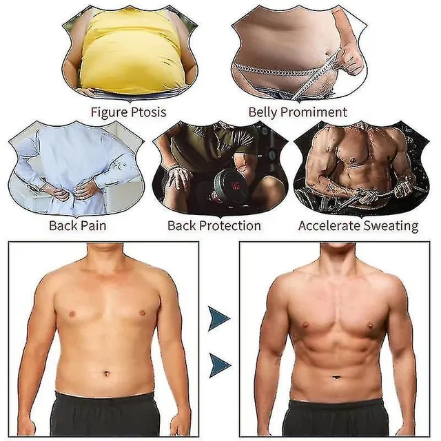 Men's Gynecomastia Compression Shirt Waist Trainer Ming Underwear Body Shaper Belly Control Underarm Posture Fitness