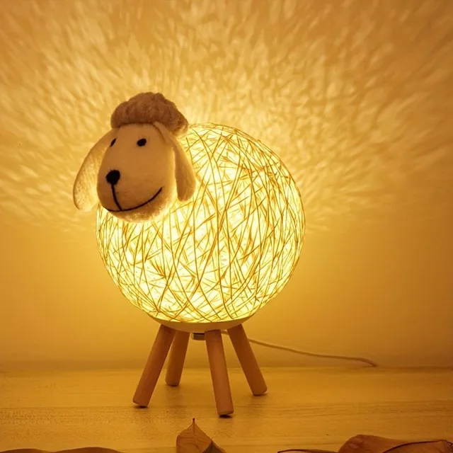 Nightlight with USB-powered lamb with adjustable clarity for the bedroom and living room