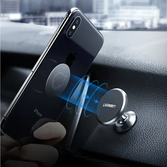 Universal magnetic mobile phone holder for car with 360° rotation